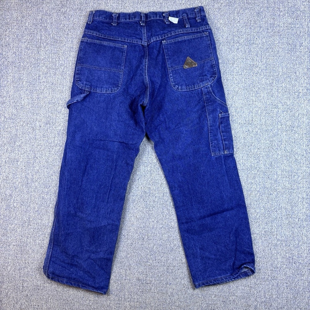Bulwark FR Carpenter Jeans Men 36‎ Fire Resistant Work Wear Med Wash